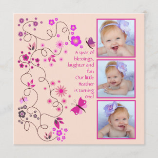 Blumen-Tanz - Foto-Einladung Einladung