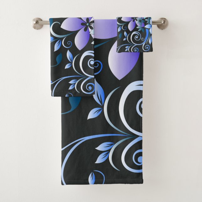 Blumen Tapete 6 Badhandtuch Set (Insitu)