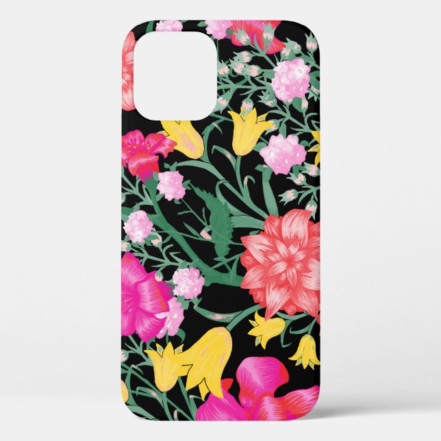 Blumen Tapete Große Blumen Muster Case-Mate iPhone Hülle (Rückseite)