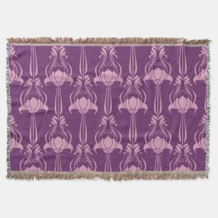 Blumen Tapete Rosa Violett Design Decke