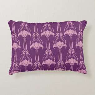 Blumen Tapete Rosa Violett Design Dekokissen