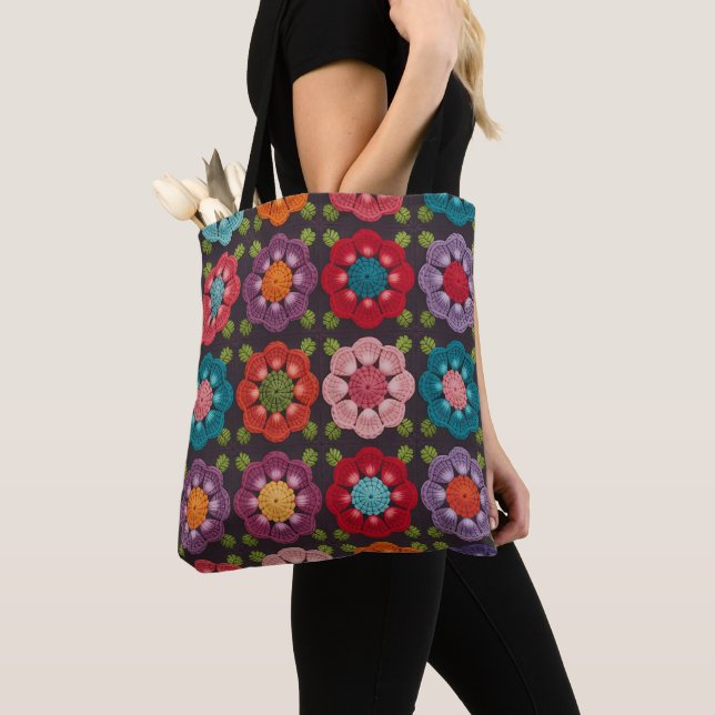 Blumen-Tasche mit 20 Gänseblümchen-Muster – Wieder (Von Nahem)