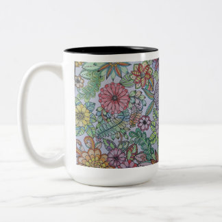 Blumen-Tasse 2 Zweifarbige Tasse