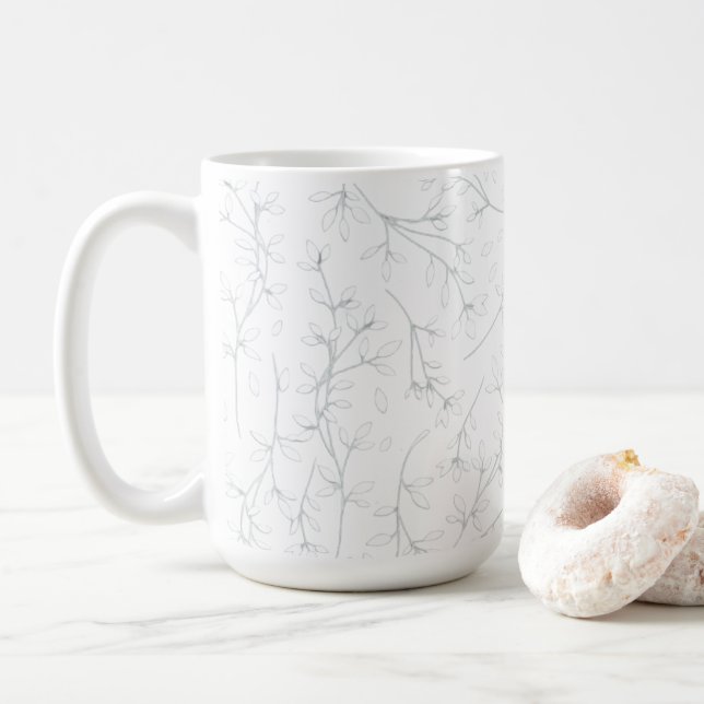 Blumen-Tasse, 450ml Kaffeetasse (Mit Donut)