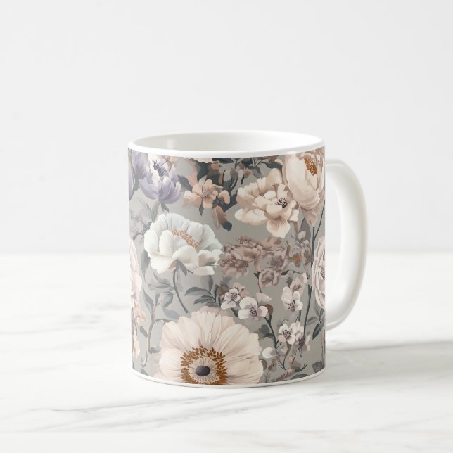 Blumen-Tasse Kaffeetasse (VorderseiteRechts)