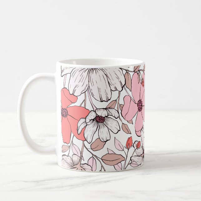 Blumen-Tasse Kaffeetasse (Links)
