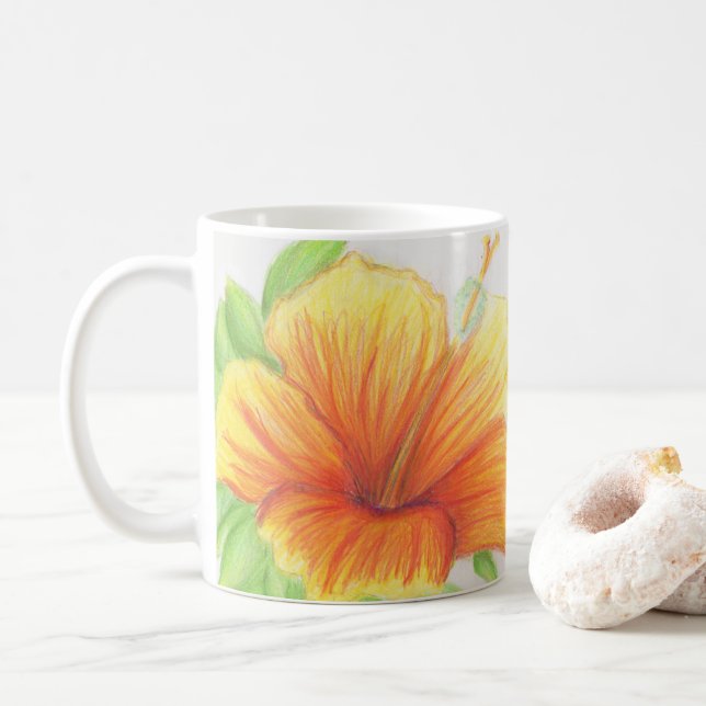 Blumen-Tasse Kaffeetasse (Mit Donut)