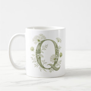 Blumen-Tasse Q Queen Annes Lace personalisiert Kaffeetasse