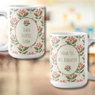 Blumen-Tasse zur Lehrererkennung Benutzerdefinie Kaffeetasse