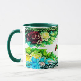 Blumen-Tassen zum Valentinstag mit individuellem T Tasse