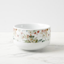 Blumen-Tassendesign im Vintage-Stil