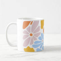 "Blumen-Tassenmuster – Elegante & farbenfrohe Kaff