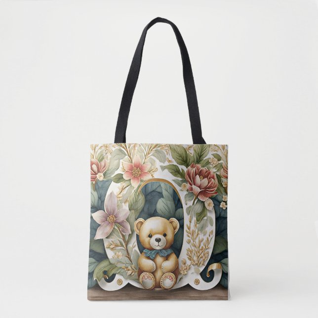 Blumen-Teddybär Buchstabe O (Vorderseite)