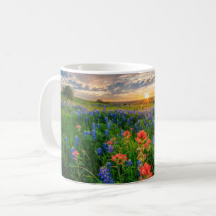 Blumen   Texas Bluebonnets & Indian Paintbrush Kaffeetasse