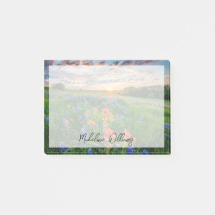 Blumen   Texas Bluebonnets & Indian Paintbrush Post-it Klebezettel