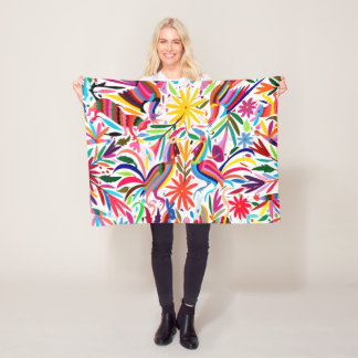 Blumen-/Tiermuster bunten Otomi Druck-, Fleecedecke