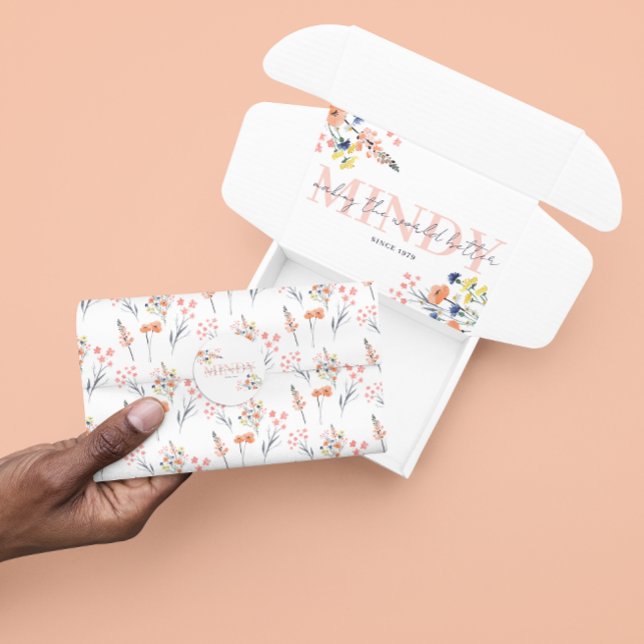 Blumen-Tissue-Papier Seidenpapier (Celebrate someone special with this watercolor floral tissue paper! Matching collection available! )
