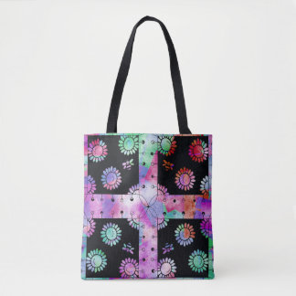 Blumen-Tote-Tasche Sonnenblume Biene Farbige einzi
