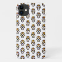 Blumen-Totenkopf-Muster