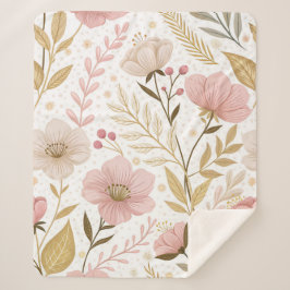 Blumen-Traum-Mosaik – Nahtlose künstlerische Blüte Sherpadecke