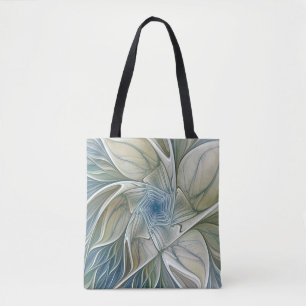 Blumen-Traum-Muster abstraktes Blau Khaki Fraktal