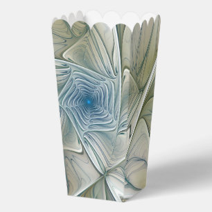 Blumen-Traum-Muster abstraktes Blau Khaki Fraktal Geschenkschachtel