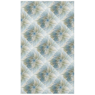 Blumen-Traum-Muster abstraktes Blau Khaki Fraktal Tischdecke