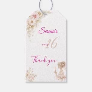 Blumen Träumerisch Sanfte Sweet 16 Geburtstagsgesc Geschenkanhänger