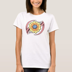 Blumen-Tribal-Tätowierungsdesign T-Shirt