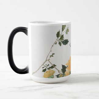 Blumen- und Bienen-Naturkunst-Design Verwandlungstasse