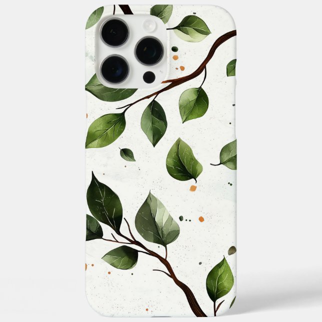 Blumen und Blätter Case-Mate iPhone Hülle (Rückseite)