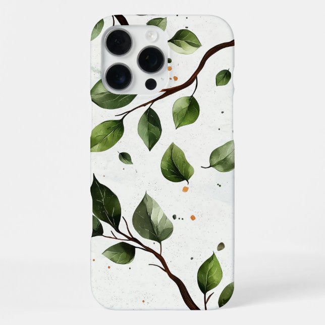 Blumen und Blätter iPhone Hülle (Rückseite)