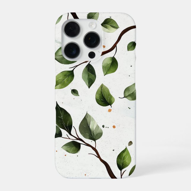 Blumen und Blätter iPhone Hülle (Rückseite)