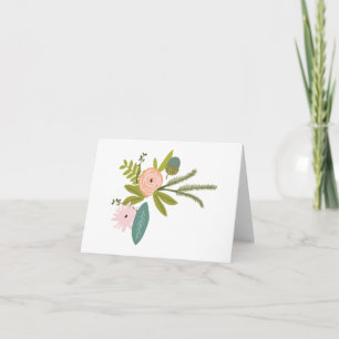 Blumen- und Fauna-Boho-Dankeschön Dankeskarte