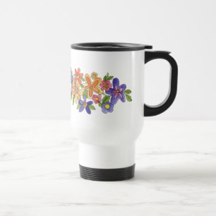 Blumen- und Froschreise-Tasse Reisebecher