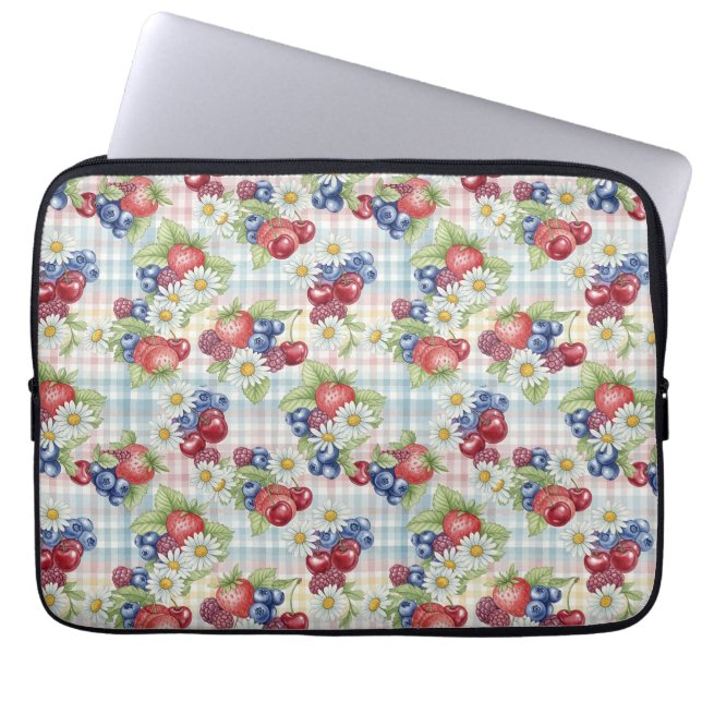 Blumen und Früchte Laptopschutzhülle (Vorderseite)