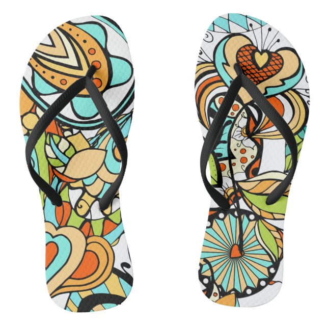 Blumen und Glamour nahtlos modern Flip Flops (Fußbett)