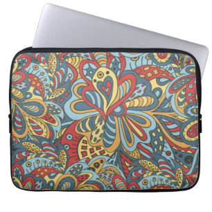 Blumen und Glamour Nahtlose Muster Mode Niedlich Laptopschutzhülle