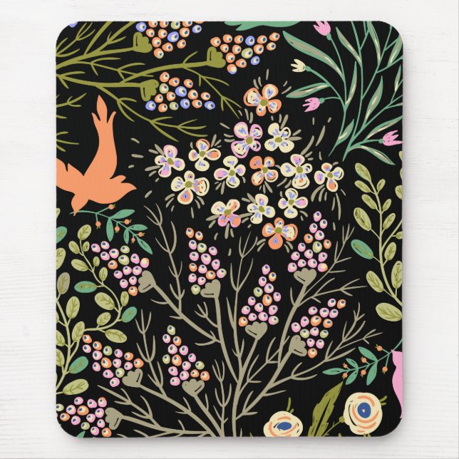 Blumen und Glamour Nahtlose Muster Sommerfarbe Mousepad (Vorne)