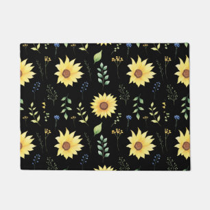 Blumen und Glamour Nahtloses Muster Frühling Fußmatte
