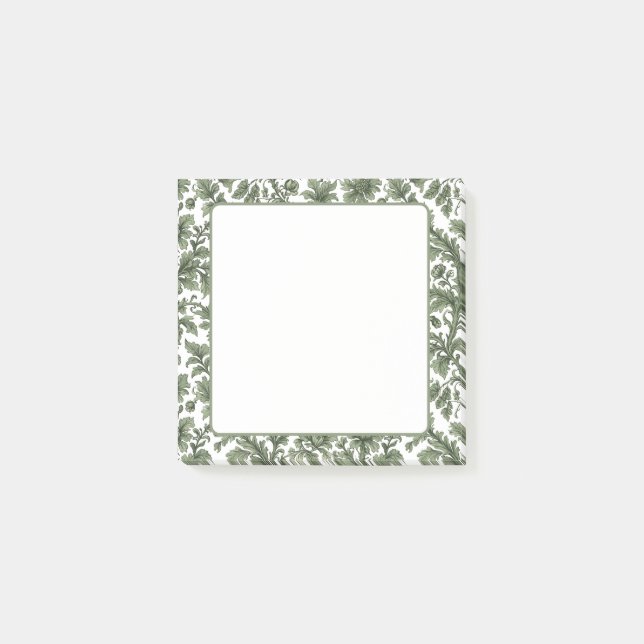 Blumen und grüne Blätter Post-it Klebezettel (Vorderseite)