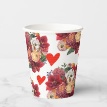 Blumen- und Herzromantisches Blumendesign