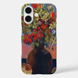 Blumen und Katzen von Paul Gauguin, Vintage Fine A iPhone 16 Hülle
