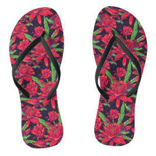 Blumen und Kolibris Flip Flops