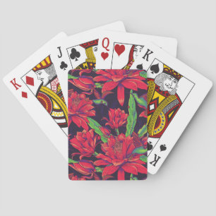 Blumen und Kolibris Spielkarten