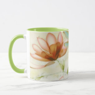 Blumen und Libelle Tasse