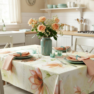 Blumen und Libelle Tischdecke
