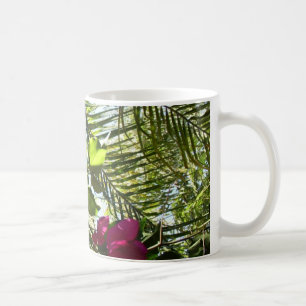Blumen und Palme Tasse