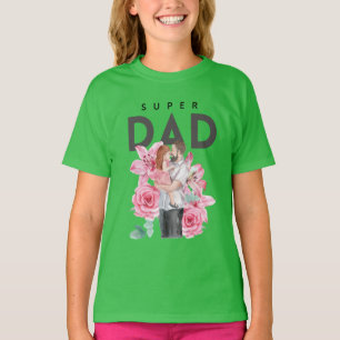 Blumen- und Papa-Grafik-T-Shirt T-Shirt