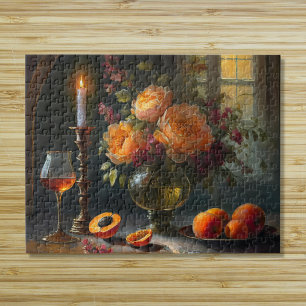 Blumen und Pfirsiche Puzzle